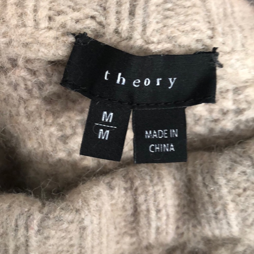 COPY - COPY - THEORY Fisherman Cable Sweater (Medium/tan) - Picture 3 of 4